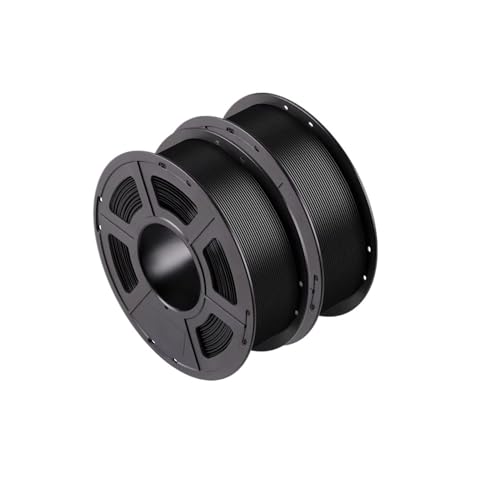 Kompatibel mit 1,75 mm PLA-Filament, 1-kg-Spule, Druckmaterial for FDM-3D-Drucker, Kunststoff-Verbrauchsmaterial for reibungslosen und zuverlässigen 3D-Druck(2kg black) von XWLYGKGM