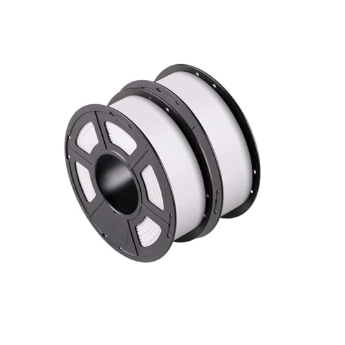 Kompatibel mit 1,75 mm PLA-Filament, 1-kg-Spule, Druckmaterial for FDM-3D-Drucker, Kunststoff-Verbrauchsmaterial for reibungslosen und zuverlässigen 3D-Druck(2kg white) von XWLYGKGM