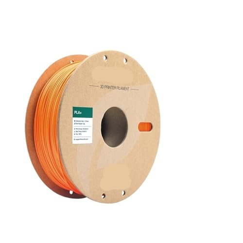 Kompatibel mit PLA+ 3D-Druckerfilament, 1,75 mm, 1-kg-Spule – hochpräzises (+/- 0,03 mm) Druckmaterial for FDM-Drucker(Orange) von XWLYGKGM
