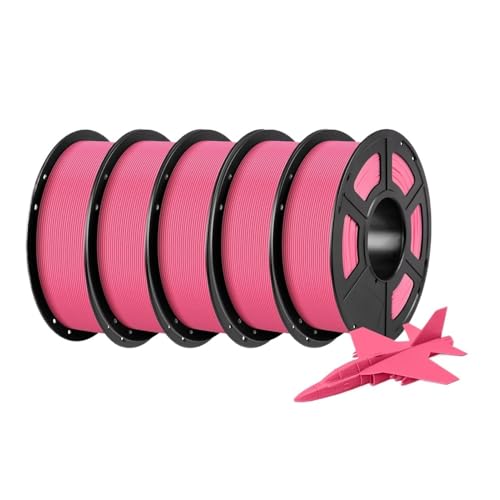 Kompatibel mit PLA-3D-Druckerfilament, 1,75 mm, 5-kg-Spule – umweltfreundliches Druckmaterial for FDM-Drucker(5kg Pink) von XWLYGKGM