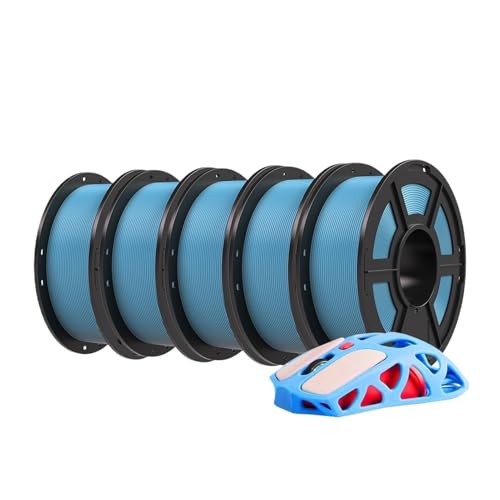 Kompatibel mit PLA-3D-Druckerfilament, 1,75 mm, 5-kg-Spule – umweltfreundliches Druckmaterial for FDM-Drucker(5kg Turquoise) von XWLYGKGM