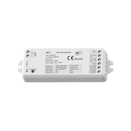 2CH LED Controller DC 12V 24V Dimmer 4 ZONE Fernbedienung(WT1 LED Controller) von XWMGOQNZ
