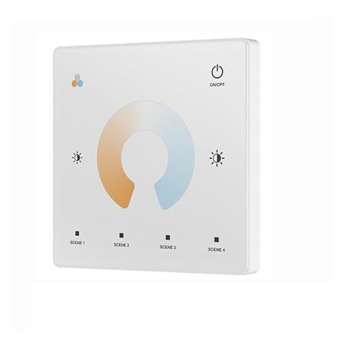 2CH LED Controller DC 12V 24V Dimmer Fernbedienung for WW CW NW CCT LED Streifen(4 Zone CCT Panel(W)) von XWMGOQNZ
