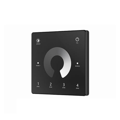 2CH LED Controller DC 12V 24V Dimmer Fernbedienung for WW CW NW CCT LED Streifen(4 Zone DIM Panel(B)) von XWMGOQNZ