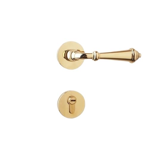 Amerikanisches schwarzes Türschloss, nordisches Innen-Antik-europäisches Türschloss, goldenes Schlafzimmer, geräuschloses magnetisches Türschloss, geteiltes Schloss(Golden door lock) von XWMGOQNZ