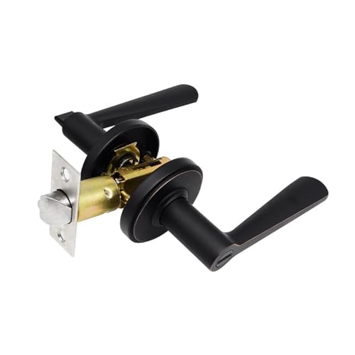 Badezimmergriff aus Zinklegierung HC-602 mit Dreihebelschloss und schlüsselloser Dreihebelgriffverriegelung(HC 602Black keyless) von XWMGOQNZ