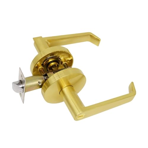 Badezimmergriff aus Zinklegierung HC-603 mit Dreihebelschloss und schlüsselloser Dreihebelgriffverriegelung(HC 603Golden keyless) von XWMGOQNZ