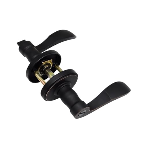 Badezimmergriff aus Zinklegierung HC-604 mit Dreihebelschloss und schlüsselloser Dreihebelgriffverriegelung(HC 604Black has keyhole) von XWMGOQNZ