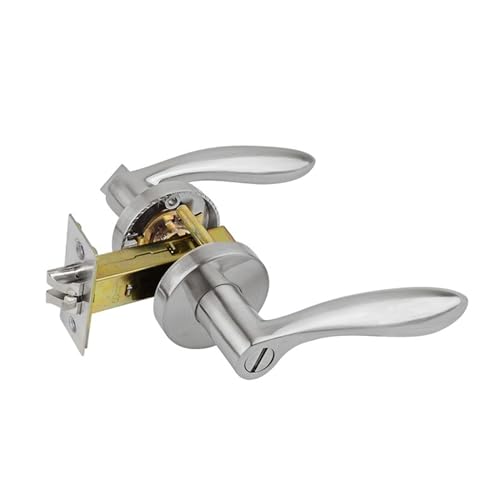 Badezimmergriff aus Zinklegierung HC-609 mit Dreihebelschloss und schlüsselloser Dreihebelgriffverriegelung(HC 609 steel color with key hole) von XWMGOQNZ