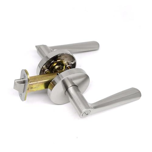 Badezimmergriff aus Zinklegierung HC-611 mit Dreihebelschloss und schlüsselloser Dreihebelgriffverriegelung(HC 611 steel color keyless) von XWMGOQNZ