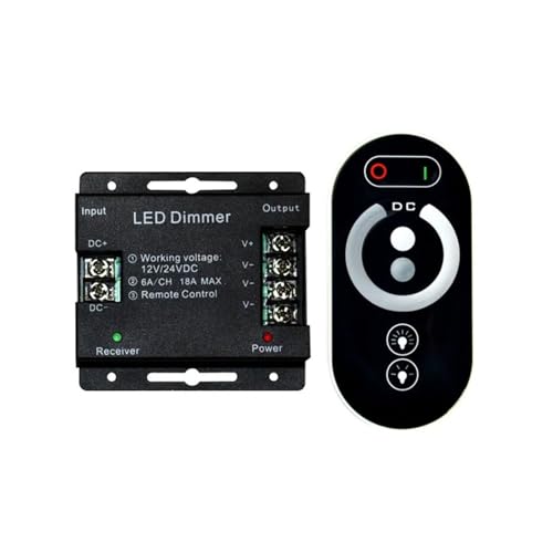 DC12V 24V 6-Tasten-Full-Touch-RGB-Controller Eisengehäuse Fernbedienung LED-Dimmer(WM-TC014B-1CH) von XWMGOQNZ
