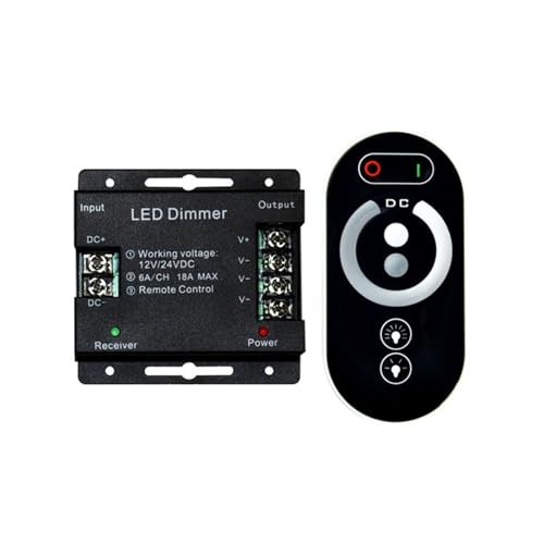 DC12V 24V 6-Tasten-Full-Touch-RGB-Controller Eisengehäuse Fernbedienung LED-Dimmer(WM-TC014B-1CH) von XWMGOQNZ