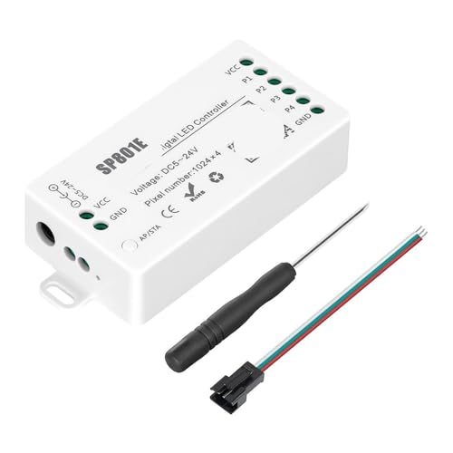 DC5-24V SP801E Programmierbare Steuerung WS2812B LED Matrix Panel Modul Licht Streifen Controller DC5-24V SP801E Programmierbare Steuerung WS2812B LED Matrix Panel Modul Licht Streifen Controller von XWMGOQNZ