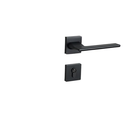 Einfaches Türschloss for den Innenbereich, Schlafzimmer, stilles Zimmer, Türschloss, modernes geteiltes Schloss, Türgriff, grau, schwarz, magnetisches Türschloss(A Yahei magnetic 35 50mm) von XWMGOQNZ