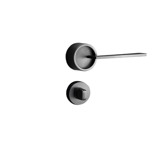 Einseitiges unsichtbares Türschloss, Innenraum, spurlose Holztür, versteckte Tür, Schlafzimmer, Griff aus Zinklegierung, verstecktes Türschloss, verstecktes Schloss(Steel Gray Invisible 08 025) von XWMGOQNZ