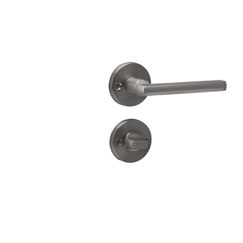 Einseitiges unsichtbares Türschloss, Innenraum, spurlose Holztür, versteckte Tür, Schlafzimmer, Griff aus Zinklegierung, verstecktes Türschloss, verstecktes Schloss(Steel Gray Invisible A01 05) von XWMGOQNZ