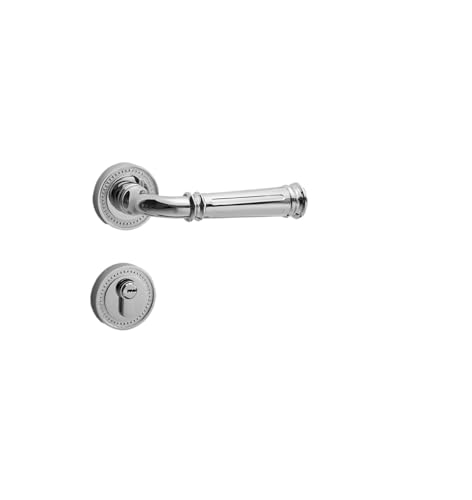 Französisches, helles, silbernes, geteiltes, helles Luxus-Türgriff-Set for den Innenbereich, einfaches Retro-Schlafzimmer, magnetisches, leises Türschloss(Standard version of E model) von XWMGOQNZ