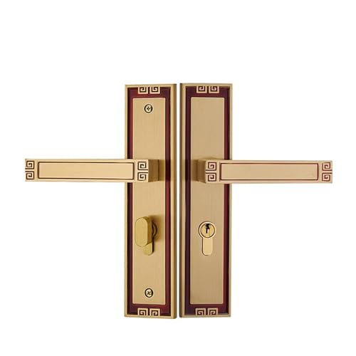 HC5616 Chinesischen stil reinem kupfer innen türschloss alle kupfer hause stille zimmer Chinesischen stil hause türgriff(HC 5616 rose gold) von XWMGOQNZ