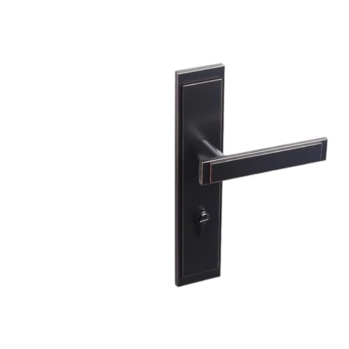 Innentürschloss, einfaches einteiliges mechanisches, geräuschloses Griffschloss aus Zinklegierung, minimalistisches Schlafzimmergriffschloss(Black and red antique style) von XWMGOQNZ