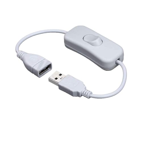 Kabel männlich zu weiblich mit Ein/Aus-Druckknopf in Schwarz und Weiß, Touch-Inline-Dimm-Controller(Trigger (White)) von XWMGOQNZ