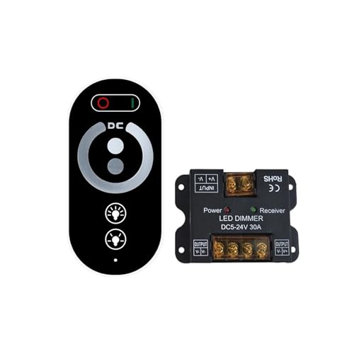 Kleine Eisenschale Controller Touch Remote Kontrollleuchte Dc5-24V 30A 6-Taste Einzellampe CCT RGB Smd Cob Lampe mit Dimmen(Single color) von XWMGOQNZ