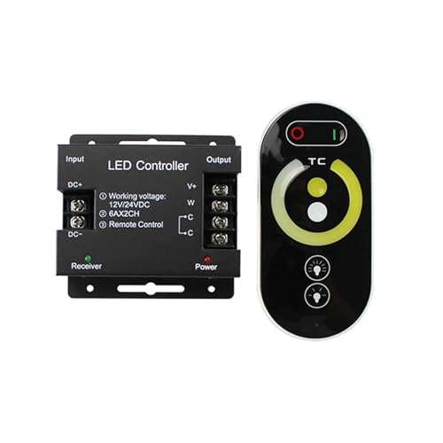 LED Full Touch CCT Dimmer passend for LED Farbtemperaturlampe mit Fernbedienung DC12V 24V von XWMGOQNZ