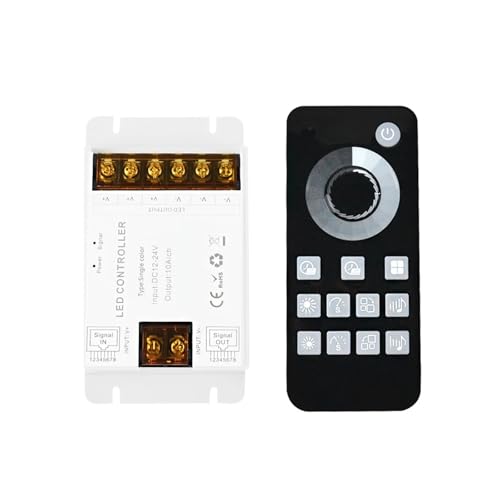 LED-Licht mit Musiksynchronisations-Touch Argb DC5-24V 12-Tasten-LED-Licht Raumdekoration Dimmcontroller(Single color) von XWMGOQNZ