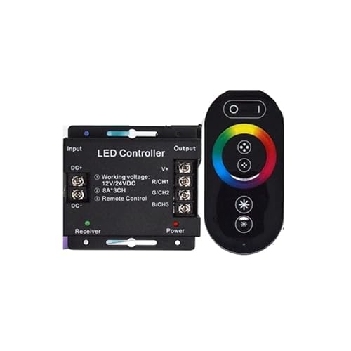 LED-Lichtstreifen-Controller DC12-24V Touch-Fernbedienung geeignet for RGB for Einstellen der Helligkeit(RGB) von XWMGOQNZ
