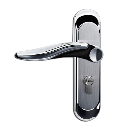 Leises Edelstahl-Griffschloss, Schlafzimmerschloss, Türschloss for den Innenbereich, Holztürschloss(A4 201 steel 50 single tongue) von XWMGOQNZ