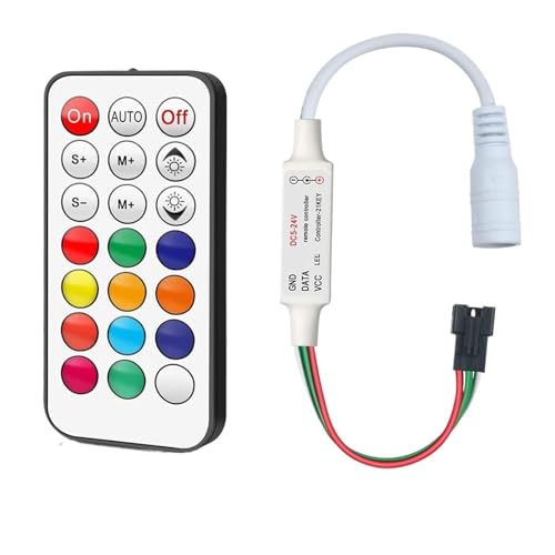 Mini 21-Tasten 3-Pin LED-Controller RGB DC5-24V Fernbedienung(WM-HC006B-10PCS) von XWMGOQNZ