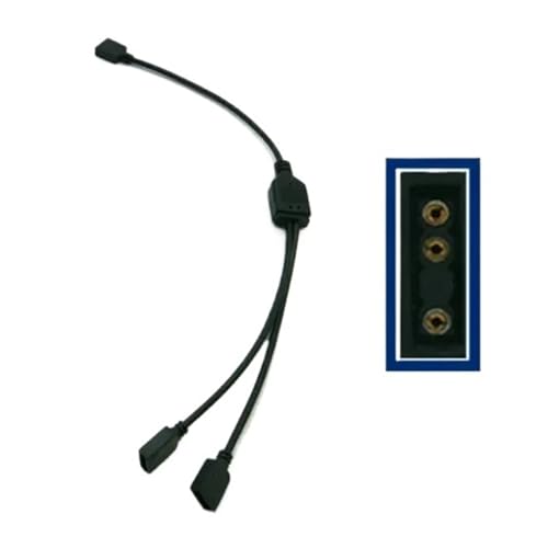 Mini-ARGB-Controller mit Fernbedienung DC5V 3-poliger Motherboard-Taste Verteiler for mehrere Beleuchtungsmodi(3PIN 1to2 splitter) von XWMGOQNZ