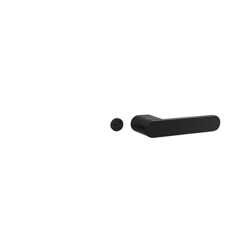 Minimalistisches Zimmertürschloss, Schlafzimmerzimmer, Massivholztür, Haustürgriff, magnetisch, geräuschlos, ökologisch, weißes Zimmertürschloss(35 Matt Black 35-50mm without key) von XWMGOQNZ