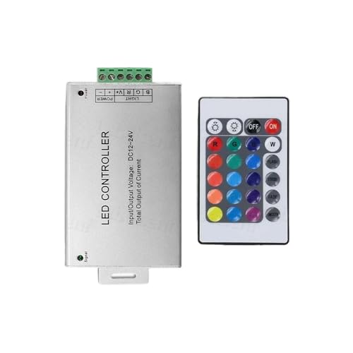 RGB-Controller DC 12V 24V 12A 24A Aluminiumgehäuse(24A (DC12-24V),24K-RGB) von XWMGOQNZ
