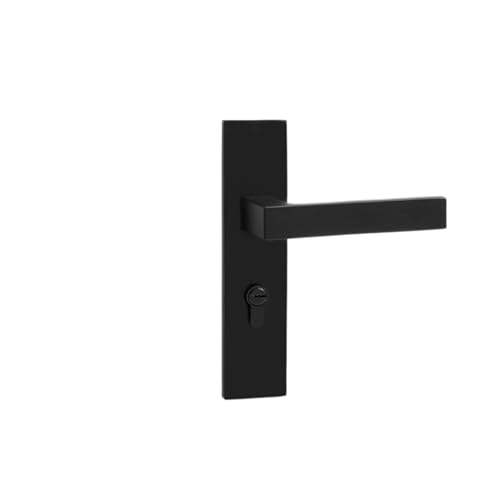 Schwarzes Innen-Schlafzimmer-Türschloss, Heimzimmer-Massivholz-Türgriff-Schlosstyp, zweiteilig, magnetisch, geräuschlos(J standard 35-50mm) von XWMGOQNZ