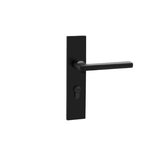 Schwarzes Innen-Schlafzimmer-Türschloss, Heimzimmer-Massivholz-Türgriff-Schlosstyp, zweiteilig, magnetisch, geräuschlos(K magnetic 35-50mm) von XWMGOQNZ