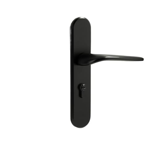 Schwarzes einfaches Innenschlafzimmer-Türschloss, schwarzes Türschloss, magnetisches, geräuschloses Türschloss, geteiltes Haushaltsschloss(T83 L57 standard single lock) von XWMGOQNZ