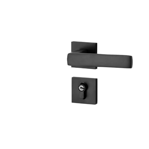 Space Aluminium Split Lock Silent Schlafzimmer Türschloss Haushalt schwarzer Aluminiumgriff Holztürschloss(D type split lock) von XWMGOQNZ