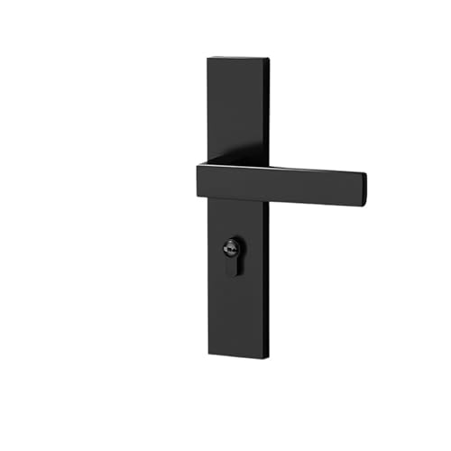Space Aluminium Split Lock Silent Schlafzimmer Türschloss Haushalt schwarzer Aluminiumgriff Holztürschloss(K style one piece lock) von XWMGOQNZ