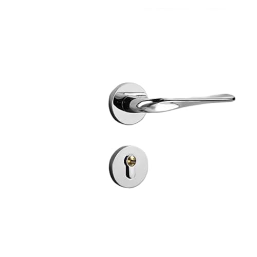 Stil Schlafzimmer Türschloss Innen modernes Zimmer Türschloss einfaches geteiltes Türschloss Silent Set Home(Bright chrome) von XWMGOQNZ