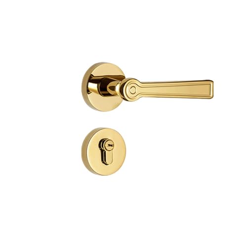 Türschloss, heller Luxus-Gold-Magnet, geräuschlos, for Schlafzimmer, Badezimmer, Türgriff, Haushalt, kompletter Satz Holztürschlösser(PVDGolden 7255 magnetic) von XWMGOQNZ