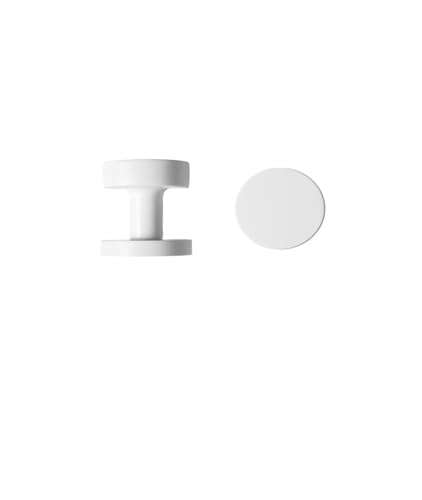 Unsichtbares Türschloss, besonderes Schlafzimmer, minimalistischer dunkler Türgriff, weiß, versteckter runder Raum, Innenhintergrund, Wand, einseitiges Schloss(Matt White 35-50mm with key) von XWMGOQNZ