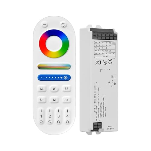 WB5 5 in 1 LED-Lichtstreifen-Controller 5-Kanal LM091 RCT Fernbedienung(1 LM091 1 WB5) von XWMGOQNZ