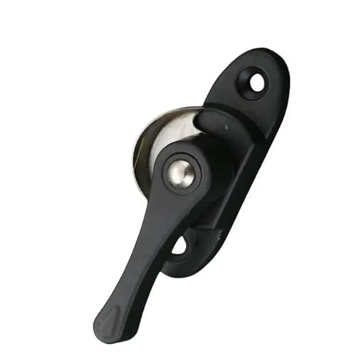 1/2 STÜCKE Aluminiumlegierung Zweiwege-Halbmondschloss mit Haken Tür- und Fensterhakenschloss Home Anti-Diebstahl-Fensterschloss Schiebetürschnalle(Grey 1PC) von XWMSCLAK