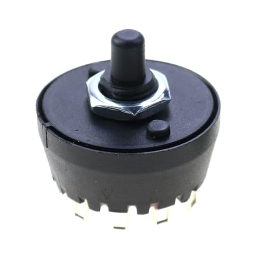 1 STÜCKE Hochtemperaturbeständiger Drehschalter 2 3 4 5 6 7 8 10 Pin Band Knopfschalter des Entsaftermixers(Dark Grey) von XWMSCLAK