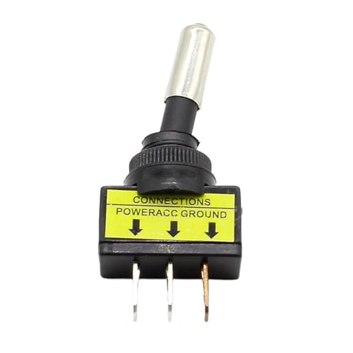 10 Stück 12V 20A Auto Auto Rot Blau Gelb Grün Farbe LED Licht Kippschalter 3 Pin SPST EIN/AUS Verkauf for Fahrzeugschalter(Yellow) von XWMSCLAK