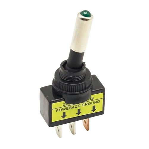 10 Stück 12V 20A Auto Auto Rot Blau Gelb Grün Farbe LED Licht Kippschalter 3 Pin SPST EIN/AUS Verkauf for Fahrzeugschalter(Yellow) von XWMSCLAK