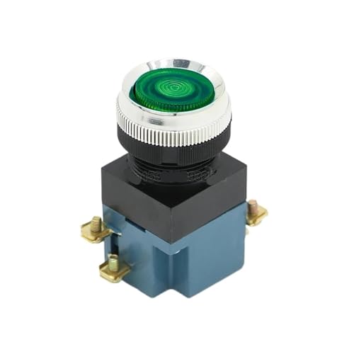 1Pcs LA19-11 25mm 5A 380V 1NO1NC Auto Schalter Momentary Kunststoff Push Button Schalter DPST 4 Schrauben Power rot Grün Gelb(Red) von XWMSCLAK