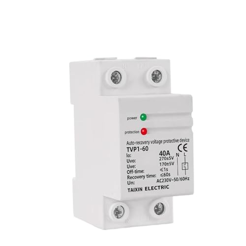 230 V AC 40 A 63 A Din-schiene Auto Recovery Spannung Schutz Über Unter Spannung Relais Gerät Protector Überspannung Schutz(63A) von XWMSCLAK