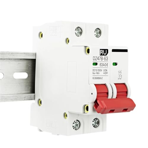 2P DC MCB 12V 24V 48V 500V Circuit Breaker Batterie Auto Protector DZ47 Positive Negative Pol rotection Schützen Schalter Isolator(25A) von XWMSCLAK