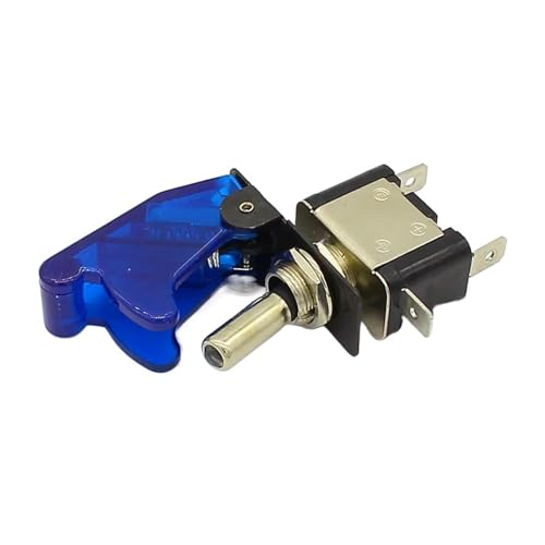 4 Stück Rot 12V 20A Racing Car Truck Boat Cover LED Push Button Rocker Toggle Switch Control(Yellow) von XWMSCLAK